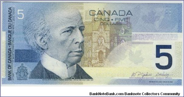 Canada 2002 $5 Banknote