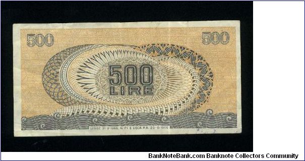 Banknote from Italy year 1966