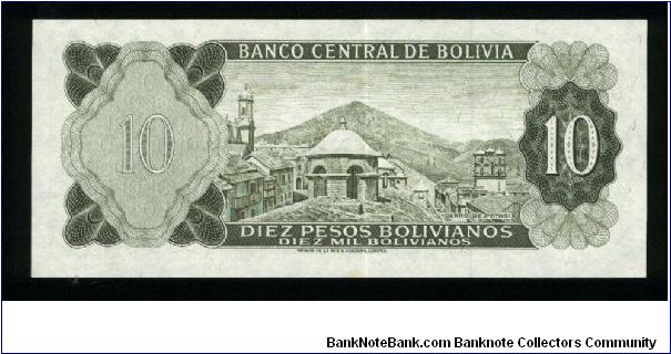 Banknote from Bolivia year 1962