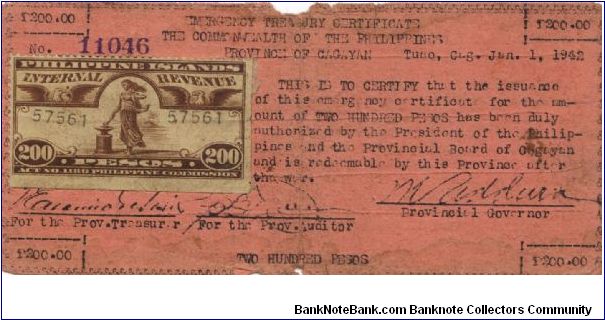 Banknote from Philippines year 1942