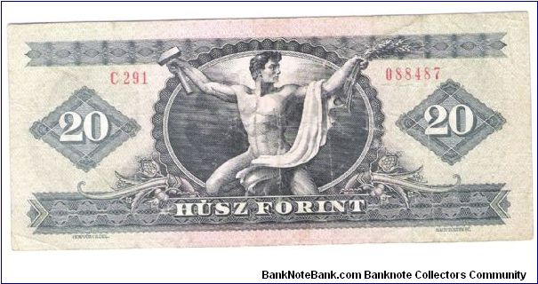 Banknote from Hungary year 1980