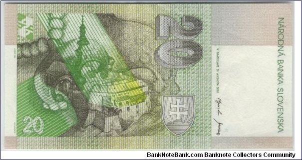 Slovakia 2001 20 Korun. Slovakia 2000 500 Korun. Special thanks to Budhe Ratna Banknote