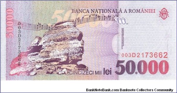 Banknote from Romania year 2000