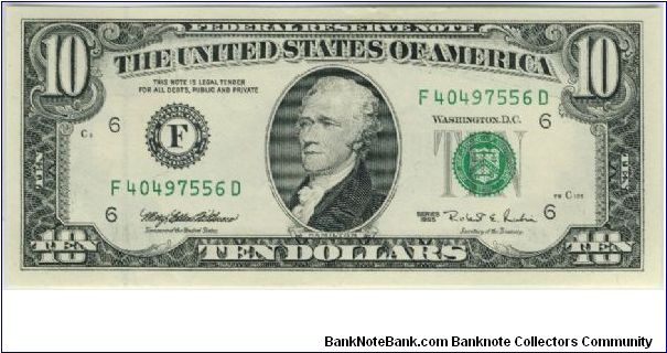 USA Atlanta 1995 $10 Banknote