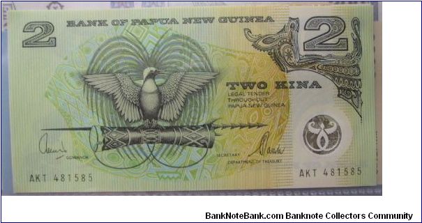 Papua New Guinea 2 Kina Polymer banknote Banknote