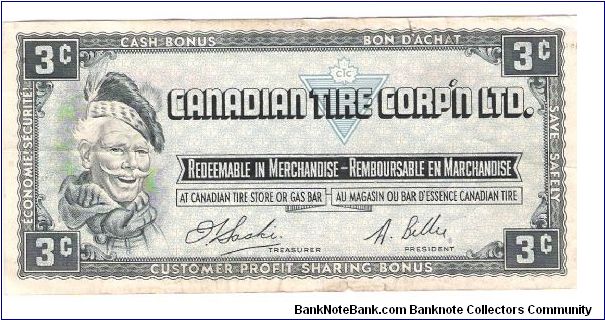 Canadian tire Coupons Banknote