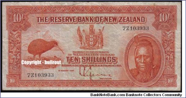 10/- Lefeaux 7Z Banknote