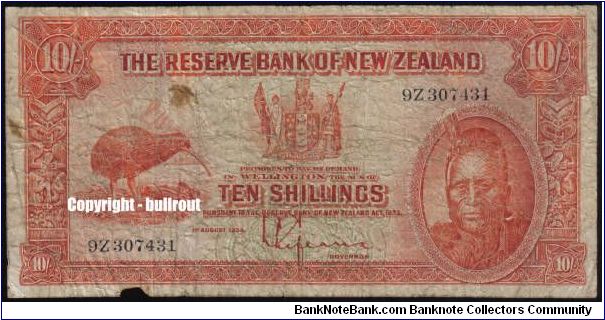 10/- Lefeaux 9Z Banknote