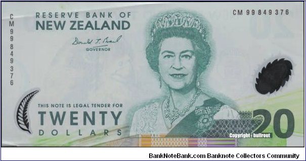 $20 Brash IV Error - Missing Colour Banknote
