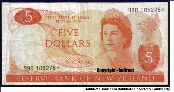 $5 Wilks 990* (replacement note) Banknote