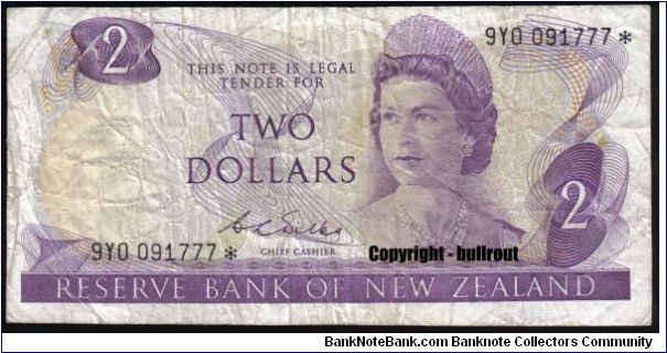$2 Wilks 9Y0* (replacement note) Banknote