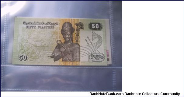 Egyptian 50 piastries banknote. Uncirculated condition Banknote