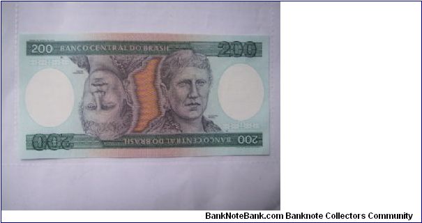 Brazil 200 Cruzerios banknote in UNC condition Banknote