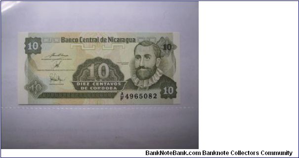 Nicaragua 10 Centacos banknote in UNC condition Banknote