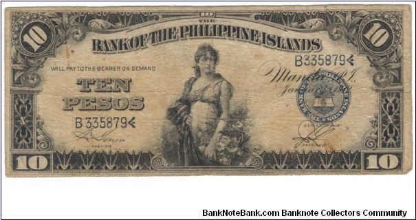 PI-8 Philippines 10 Peso note. Banknote