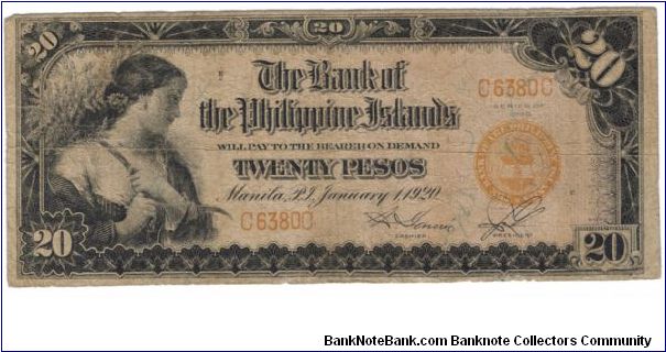 PI-15 Philippine 20 Peso note. Banknote
