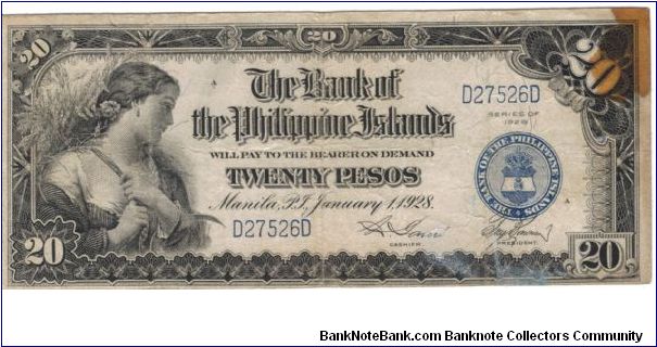 PI-18 Philippine 20 Peso note. Banknote