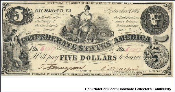 CSA From same sheet - Two T-36 notes.
These were printed with eight notes per sheet. All 8 would have the same serial number but different plate position numbers.
(Purchased separately!)
Obverses shown. Reverses blank as usual for the type. Banknote