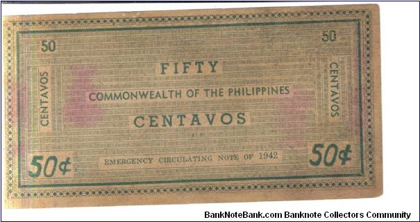 Banknote from Philippines year 1942