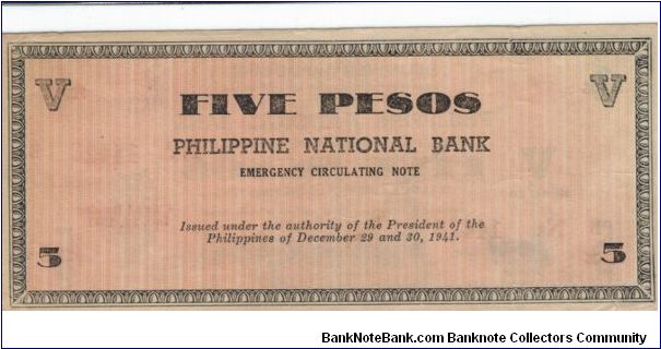 Banknote from Philippines year 1941