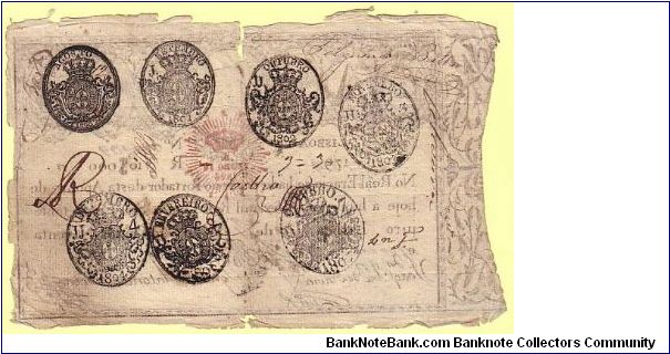 Banknote from Portugal year 1826