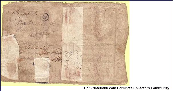 Banknote from Portugal year 1805