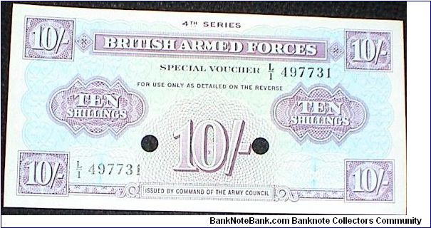 10 Shillings. 4th Series. British Arme Forces. Banknote