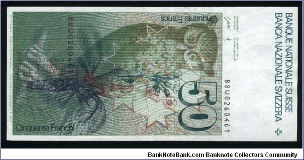 Banknote from Switzerland year 1988