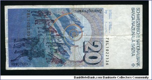 Banknote from Switzerland year 1978