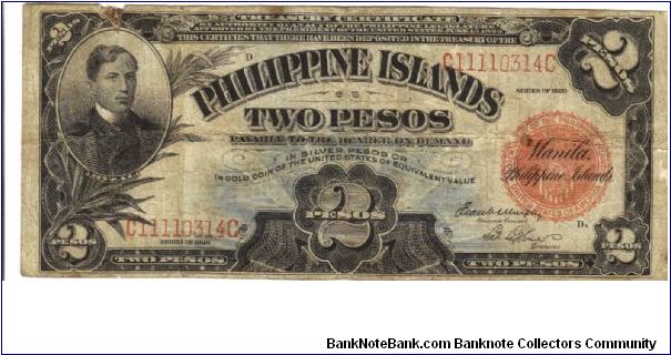 PI-74b Philippine Islands 2 Pesos note. Banknote