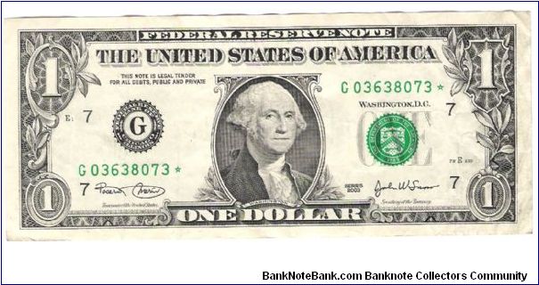 2003 Star $1.00
USA Banknote