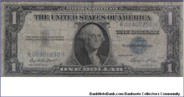 Silver Certificate, The United States Of American dated 1935E series Banknote