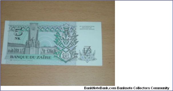 Banknote from Congo year 1993