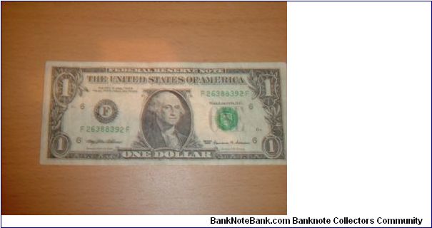 1 dollar, Federal Reserve Bank of Atlanta, Georgia, Series 1999 Banknote