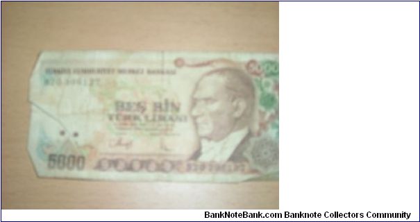 5,000 lire Banknote