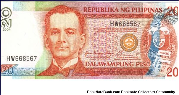 PI-182h Republika Ng Philippines 20 Pesos note. Banknote