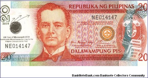 PI-182a Republika Ng Pilipinas 20 Pesos note. Banknote