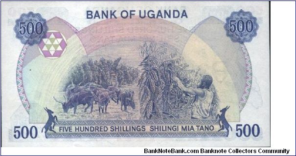 Banknote from Uganda year 1982