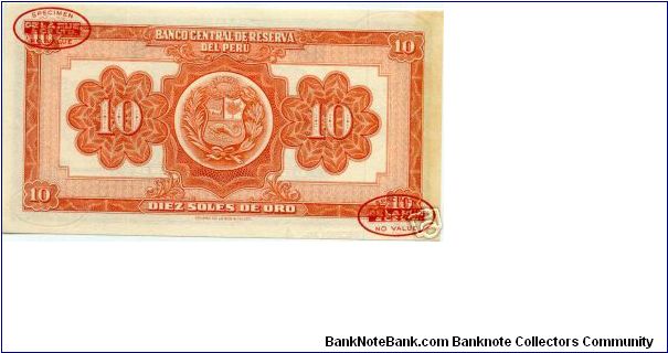 Banknote from Peru year 1955