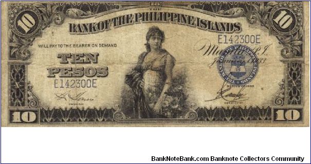 PI-23 Bank of the Philippines 10 Pesos note. Will trade this note for Philippine notes I don't have. Banknote