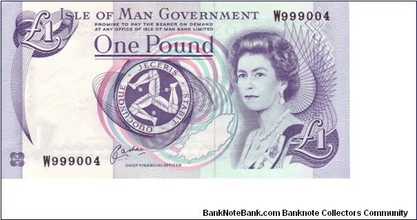 Isle Of Man £1 note.

Paper version Banknote