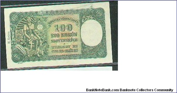 Banknote from Slovakia year 1940