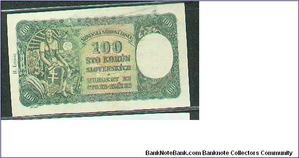 Banknote from Slovakia year 1940