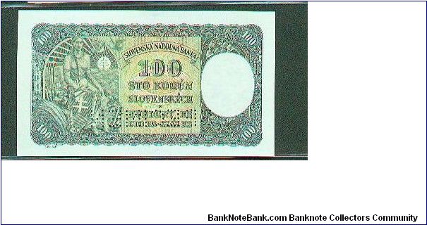 Banknote from Slovakia year 1940