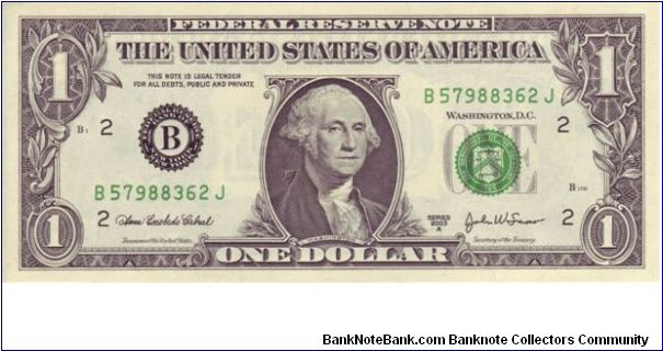 USA $1 note, Series 2003A Banknote