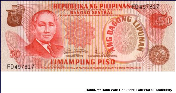 1st A.B.L. SERIES 29a (p156b) Marcos-Licaros FD497817 Banknote