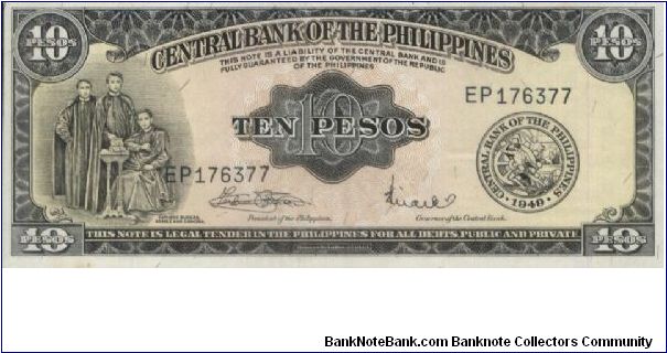 10 Pesos, Central Bank Of The Philippines. Banknote