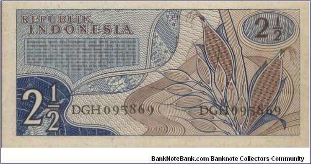 Banknote from Indonesia year 1961