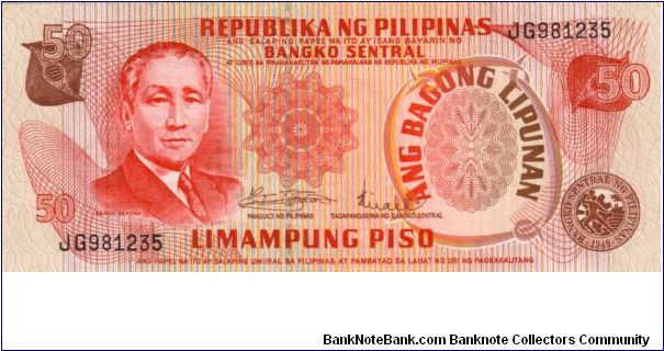 2nd A.B.L. SERIES 36b (p163a) Marcos-Licaros JG981235 Banknote