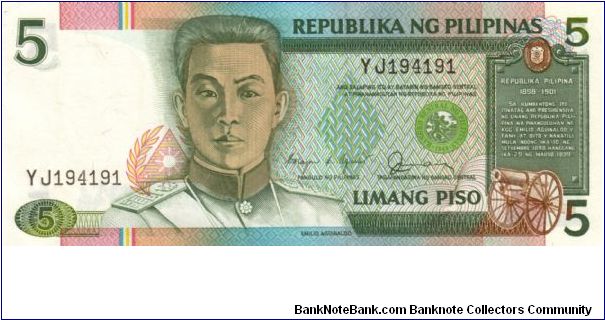 REDESIGNED SERIES 38k (p168b) Aquino-Fernandez RQ000001-YR1000000  YJ194191 Banknote